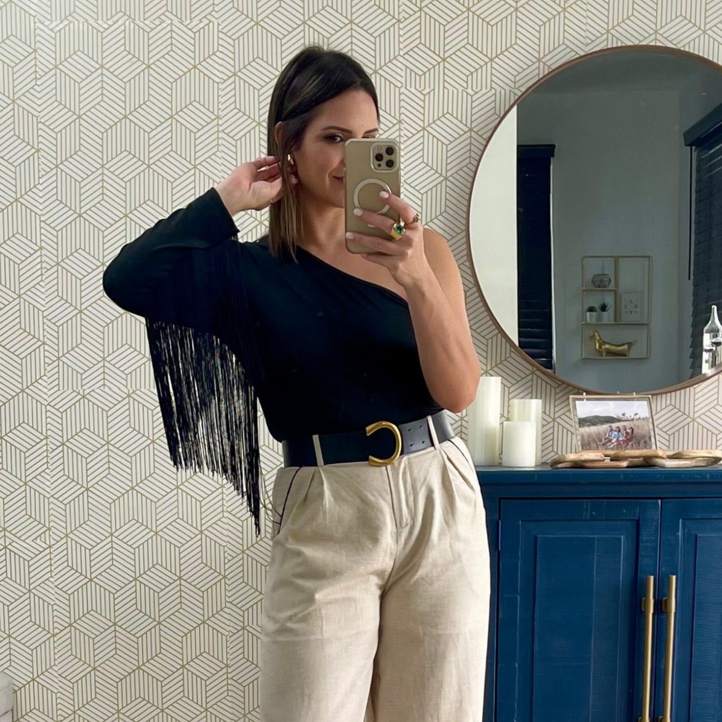 Fringe Sleeve Bodysuit
