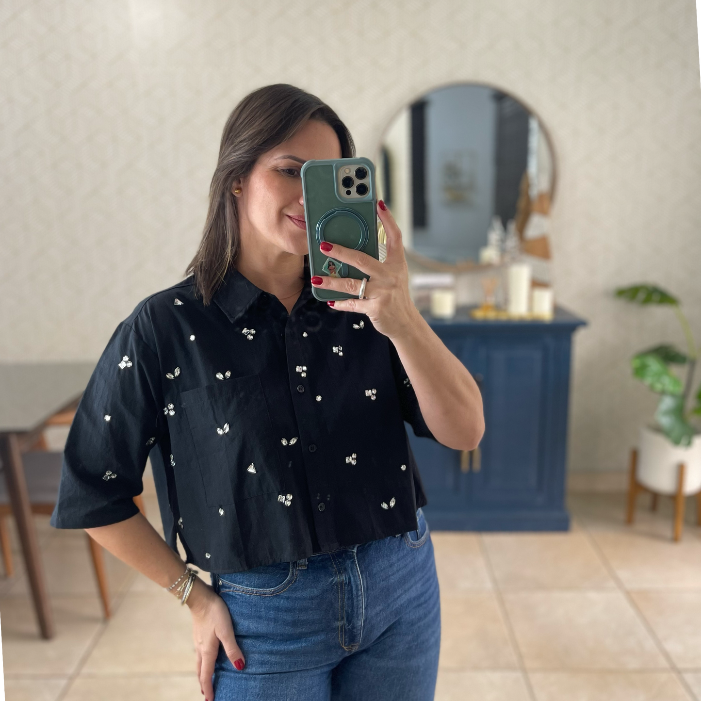 Paola Crop Blouse