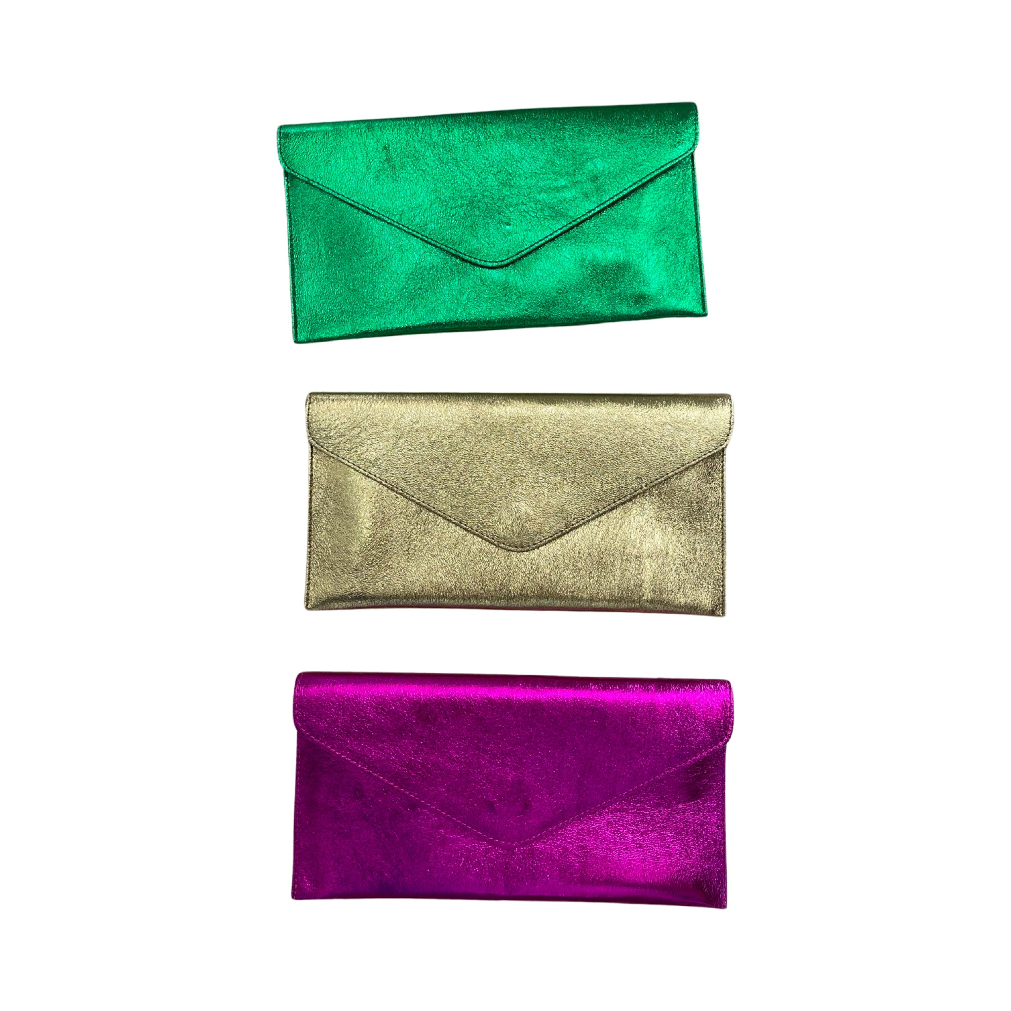 Metallic Envelope Clutch