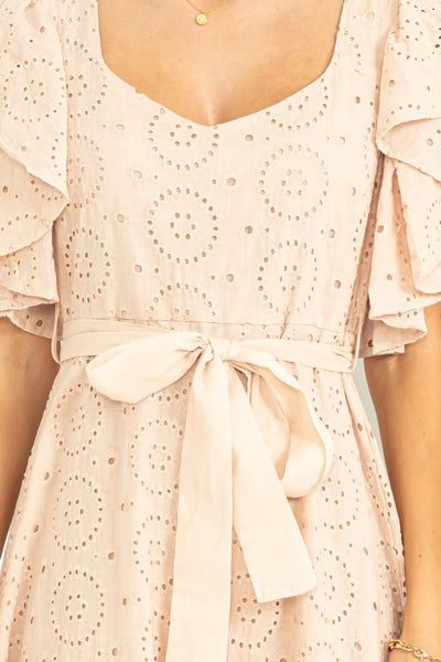 Eyelet Tie Dress