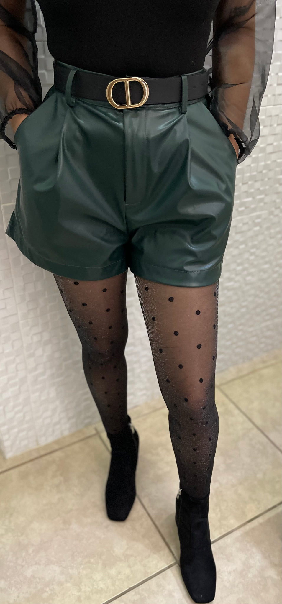 Faux Leather Shorts