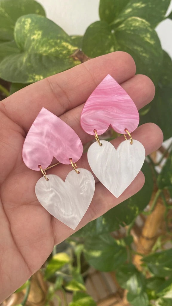 Double Heart Earrings